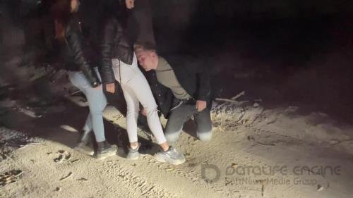 Ppf - Bratty Girls Roughly Public Dominate An Enslaved Guy Outdoor Night - FullHD 1080p