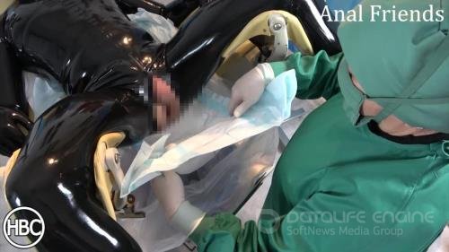 Hinako Bondage Clinic - X Anal Friends - Black Rubber Gimp Wears Rubber Diaper And Gets Massive Enema - FullHD 1080p