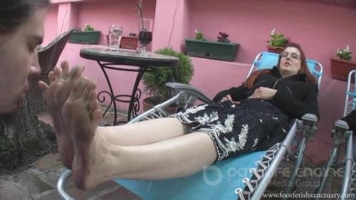 Foot Fetish Sanctuary - Goddess Eerica, Goddess Victoria - Scheduled Feet Cleaning - HD 720p