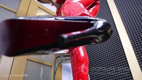 LadyAnnabelle666 - ENG POV Lick my shiny shoes and worhip me in red catsuit - HD 720p
